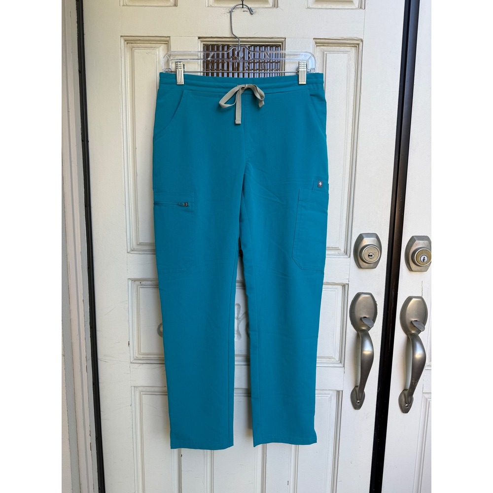 Figs Teal Straight Leg Pants